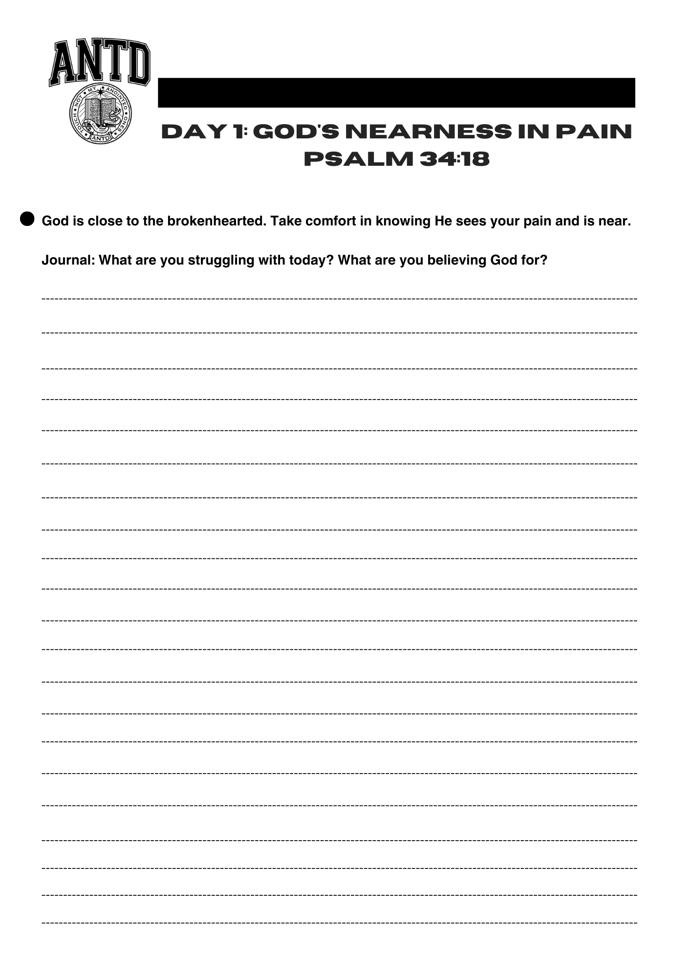30-Day ANTD Healing from Infidelity Devotional & Journal – (Printable PDF)